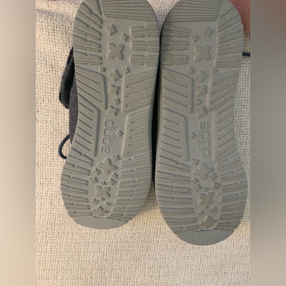 Hey Dude BRITT Slip On Fur Lined Wool Charcoal Grey Cheetah Women’s Size 7 EUC - Picture 5 of 6